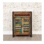 Reclaimed Wood Cabinet for Home | Shoe Rack Organiser | Multicolor Finish