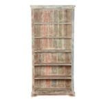 Classic Evergreen 6 Open Shelf Rustic Reclaimed Wood Standard Bookcase