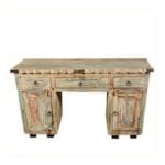 The Furnix Reclaimed Wood Study Desk Table for Home and Office | Brown Finish