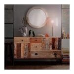 Reclaimed Wooden Multi Drawer Storage Cabinet with Iron Stand - image 2