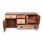 Reclaimed Wooden Multi Drawer Storage Cabinet with Iron Stand - image 3