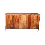 Reclaimed Wooden Multi Drawer Storage Cabinet with Iron Stand - image 4