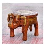 Rajasthani Handicraft Wooden Elephant Stool