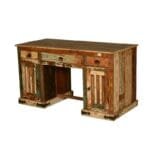 Reclaimed Wood Study Desk Table for Home and Office | Brown Finish - image 2