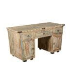 The Furnix Reclaimed Wood Study Desk Table for Home and Office | Brown Finish - image 2
