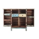 Reclaimed Wood Wine Holder Storage Stylish Bar Cabinet for Living Room | Multi-Color - image 3