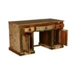 Reclaimed Wood Study Desk Table for Home and Office | Brown Finish - image 3