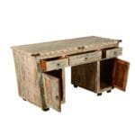 The Furnix Reclaimed Wood Study Desk Table for Home and Office | Brown Finish - image 3