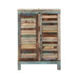 Reclaimed Wood Wine Holder Storage Stylish Bar Cabinet for Living Room | Multi-Color - image 4