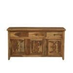 Solid Wood Sideboard in Rustic Teak Finish - image 2