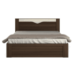 Crescent King Size Bed with Storage in Dark Wooden Finish - image 2