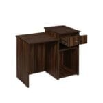 Office Table with Drawer in Dark Walnut Color - image 3