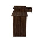 Office Table with Drawer in Dark Walnut Color - image 4