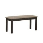 4 Seater Dining Table with 2 Chairs & 1 Small Bench in Walnut Color - image 3