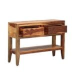 Solid Wood Console Table in Warm Walnut Finish - image 4
