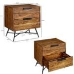 Solid wood side table console - image 5