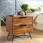 Solid wood side table console - image 4