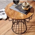 Side table Sheesham wood metal - image 2