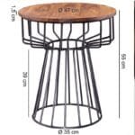 Side table Sheesham wood metal - image 6