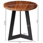 Sheesham wood Side table metal coffee table - image 2