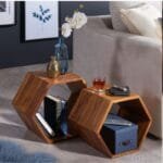 Solid wood design living room side table set