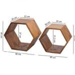 Solid wood design living room side table set - image 3