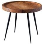 Sheesham wood side table metal coffee table - image 6