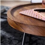 Sheesham wood side table metal coffee table - image 5