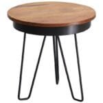 Sheesham wood side table metal coffee table - image 6