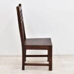 Armchair solid rosewood high dark brown - image 3