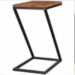 Side table solid wood sheesham / metal 45 x 62 x 32 cm - image 2