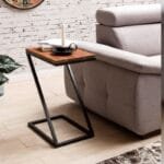 Side table solid wood sheesham / metal 45 x 62 x 32 cm