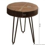Solid wood sheesham side table 30 x 30 cm - image 3
