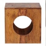 side table solid wood sheesham 35x35 cm - image 3
