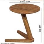 Side table solid wood sheesham 45 x 45cm - image 2