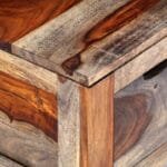 Coffee table 100x55x30 cm solid gray sheesham wood - image 2