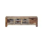 Coffee table 100x55x30 cm solid gray sheesham wood