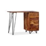 Desk with 1 drawer and 1 solid wood cabinet