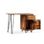 Desk with 1 drawer and 1 solid wood cabinet - image 3