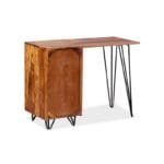Desk with 1 drawer and 1 solid wood cabinet - image 4