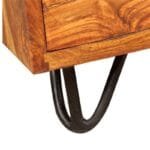 Desk with 1 drawer and 1 solid wood cabinet - image 6