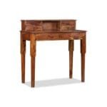 Desk with 5 drawers solid sheesham wood 90x40x90 cm