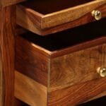 Pedestal style desk solid sheesham wood 140x50x76 cm - image 3