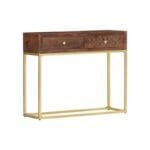 Console table 90x30x75 cm solid hose wood - image 5