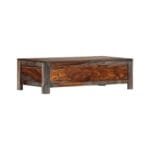 Coffee table 100x55x30 cm solid gray sheesham wood - image 3