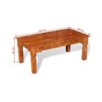 Coffee table in solid acacia wood 110x60x45cm - image 5