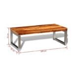 Coffee table with solid sheesham wood - image 6