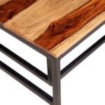 Recessed coffee tables 2 pcs solid sheesham wood - image 4