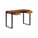 Solid desk sheesham wood and steel - image 6