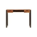 Solid desk sheesham wood and steel
